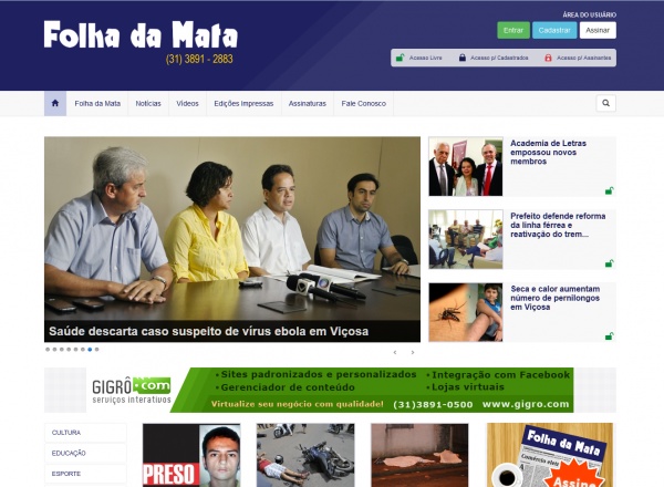 Site Folha da Mata